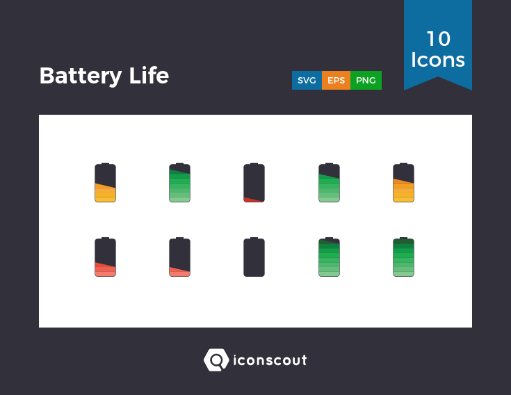 735x568 Battery Life Icon Pack