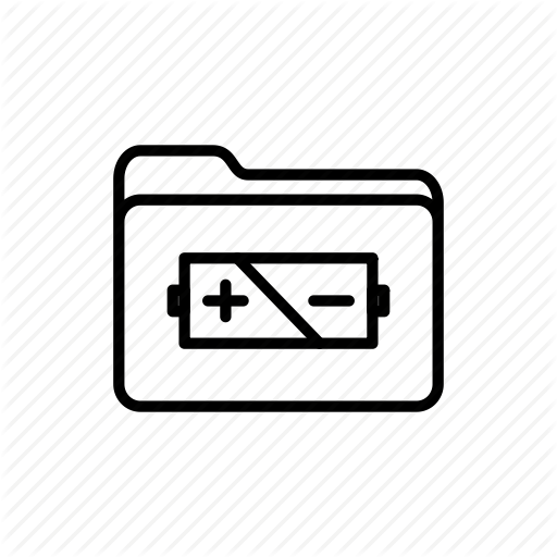 512x512 Battery Folder, Battery Life, Documents, Download, Files, Folder