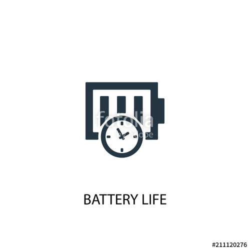 500x500 Battery Life Icon Simple Element Illustration Stock Image