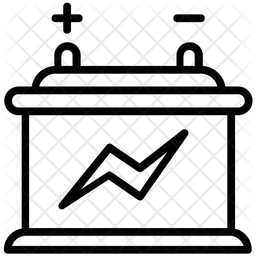 256x256 Battery Power Icon Of Line Style
