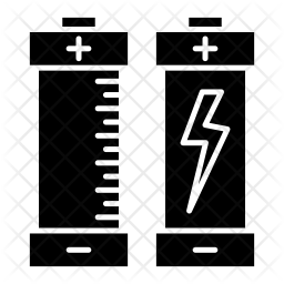 256x256 Battery Power Icon Of Glyph Style