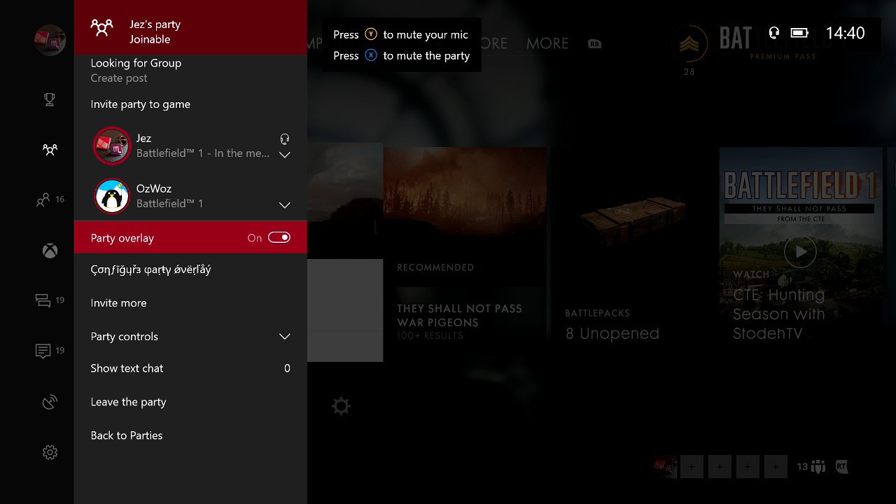 1280x720 Here's How To Use The New Xbox One Party Chat Overlay Windows