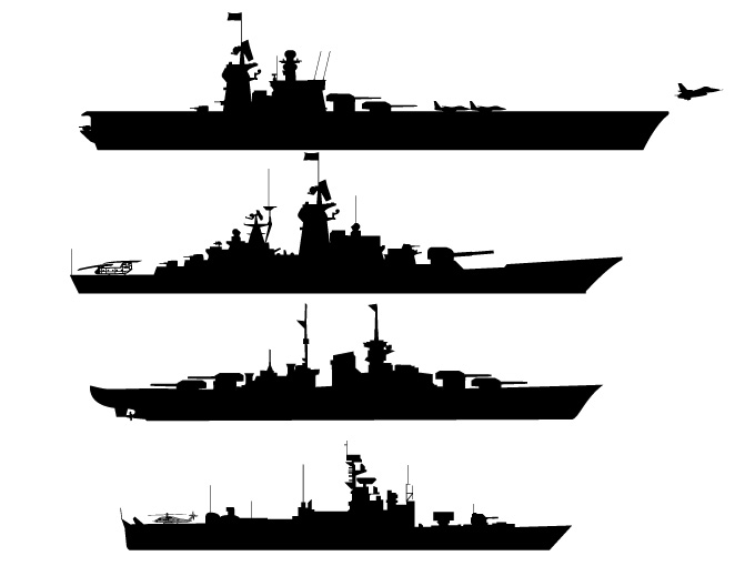 680x510 Battleship Silhouettes Free Vector Free Vectors Ui Download
