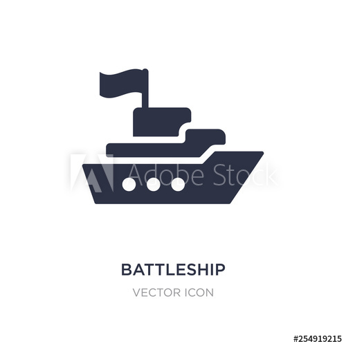500x500 Battleship Icon On White Background Simple Element Illustration
