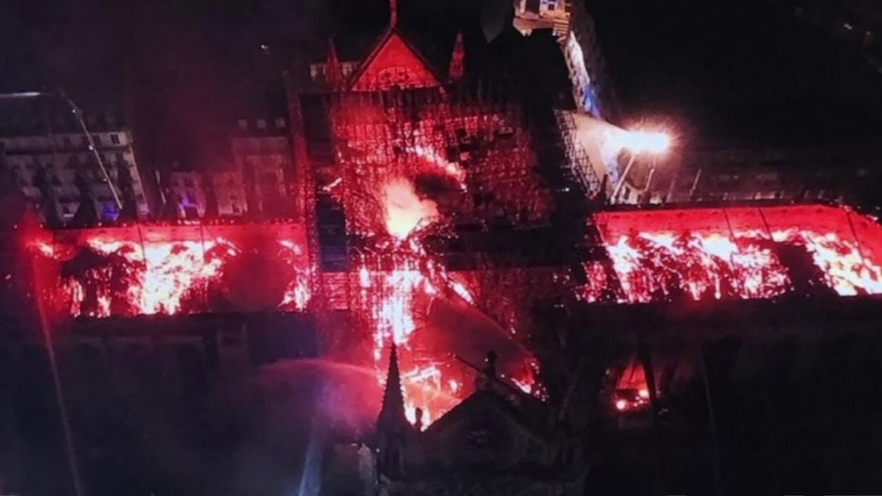 1280x720 Notre Dame Blaze Engulfs Medieval Icon
