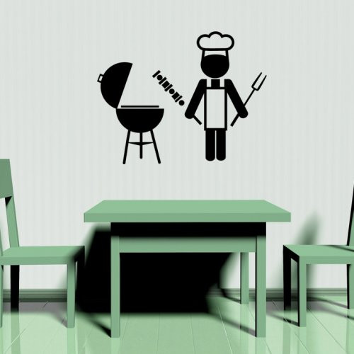 500x500 Barbeque, Bbq Icon, Food, Grill, Decal, Vinyl, Sticker, Wall Decor