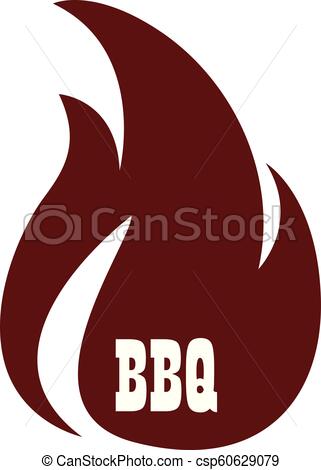 321x470 Bbq Icon Logo Bbq On A Fire Shape Background Red Color Versions