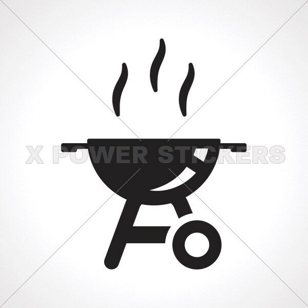 600x600 Stickers Decal Barbeque Bbq Icon Atv Waterproof Racing