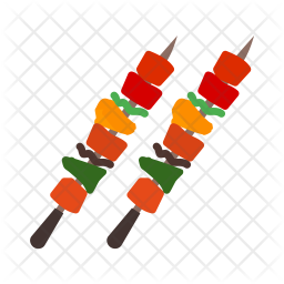 256x256 Bbq Stick Icon Of Flat Style
