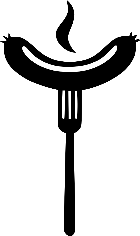 580x980 Sausage Fork Hotsausage Grilled Dinner Barbeque Png Icon Free