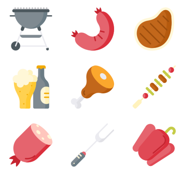 600x564 Barbecue Icons