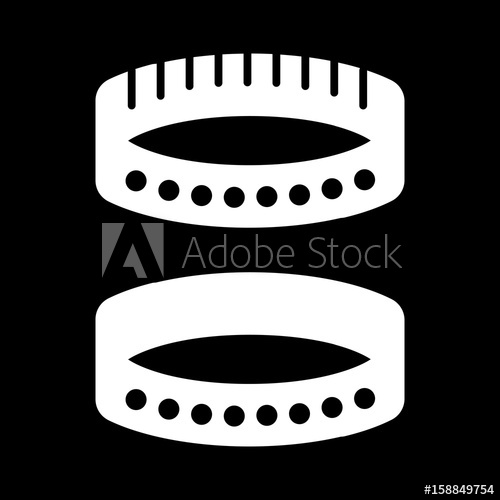500x500 Bdsm Collar Simple Vector Icon Black And White Illustration