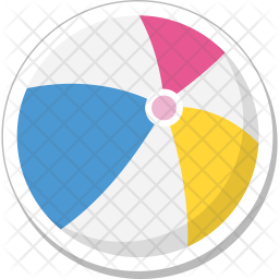 256x256 Beach Ball Icon Of Flat Style