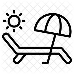 256x256 Beach Chair Icon Of Line Style