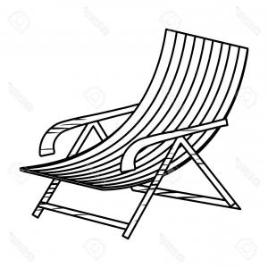 300x300 Photostock Vector Sketch Of Beach Chair Icon Over White Background