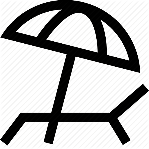 512x512 Beach, Chair, Pool, Umbrella Icon