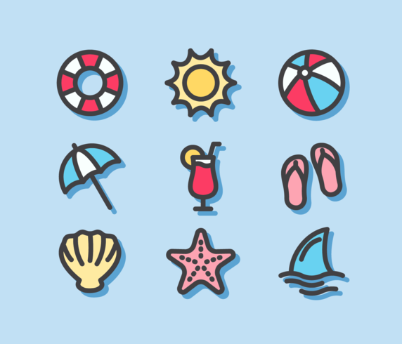572x490 Beach Icon Vector