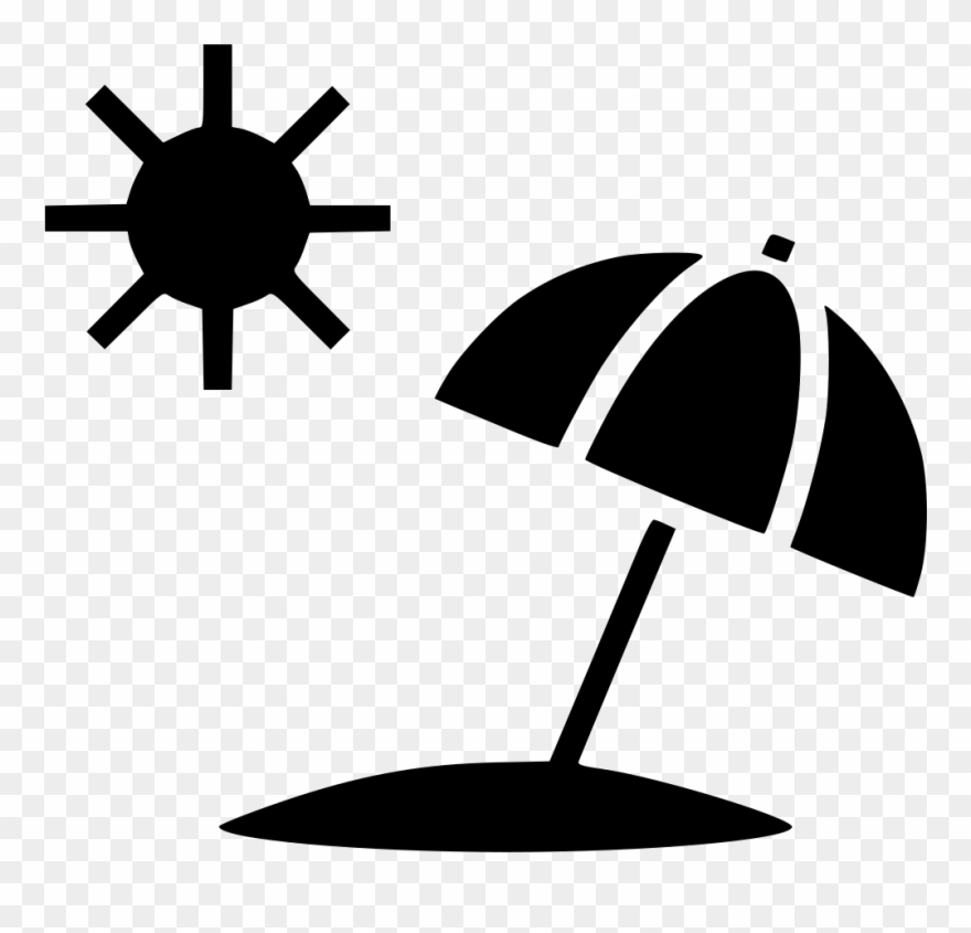 880x845 Clip Art Freeuse Stock Sun Summer Umbrella Beach