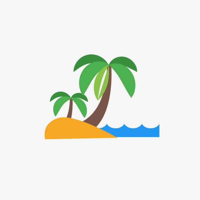 640x640 Coconut Tree Beach Icon, Coconut Tree, Beach, Beach Png