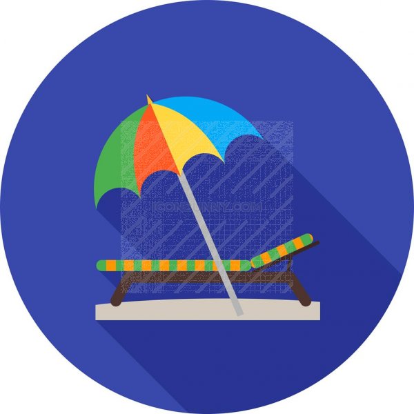 600x600 Beach Flat Shadowed Icon
