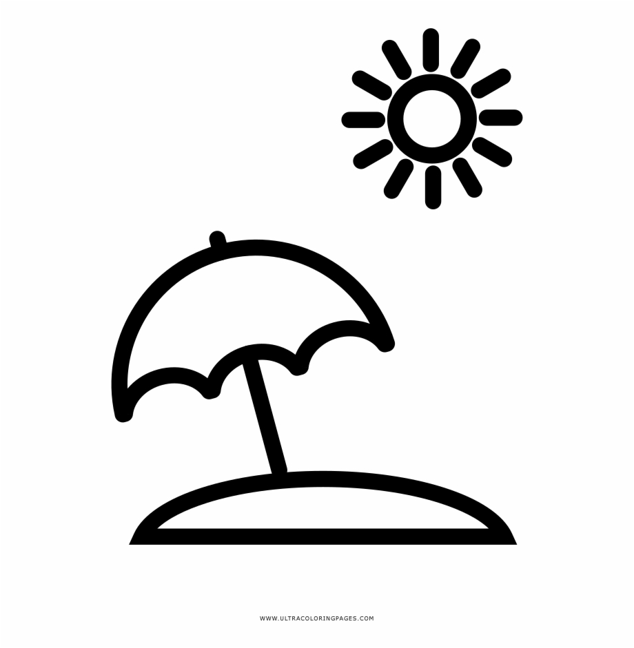 920x941 Beach Umbrella Coloring Page