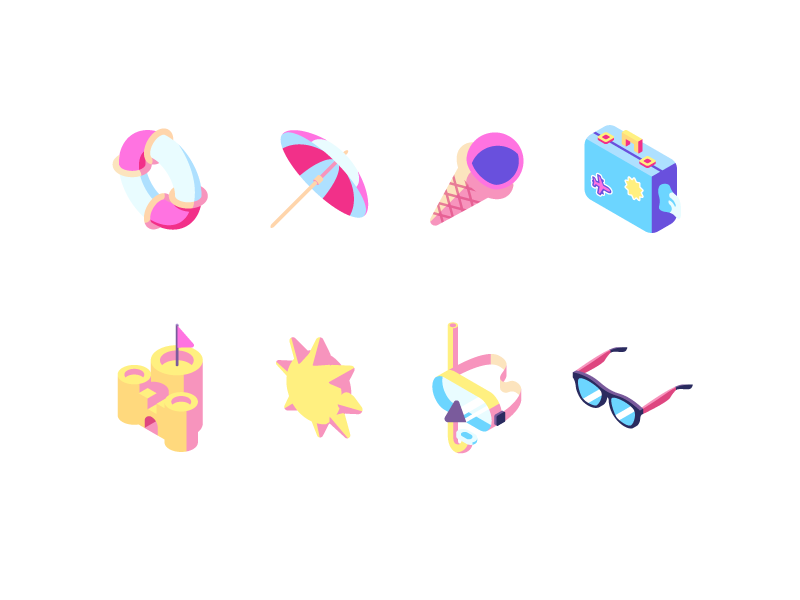 800x600 Summer Beach Icons