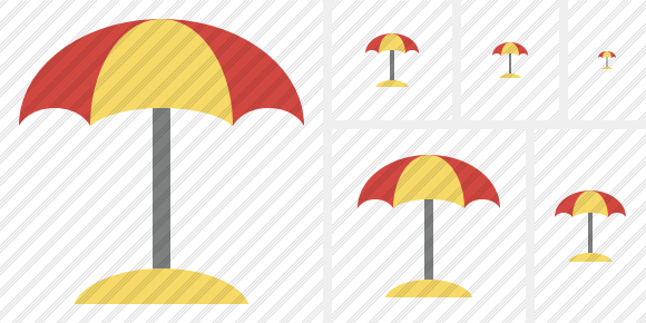 580x290 Beach Umbrella Icon Flat Professional Stock Icon And Free Sets