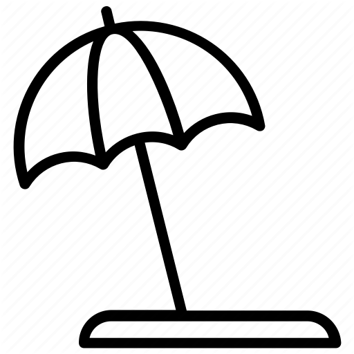 512x512 Beach, Beach Umbrella, Hawaii Beach, Sunshade, Umbrella Icon