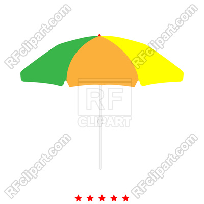400x400 Beach Umbrella Different Color Icon Simple Style Vector Image