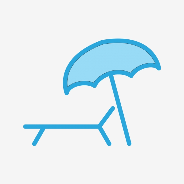 640x640 Vector Beach Umbrella And Chair Icon, Beach, Beach Chair, Chair