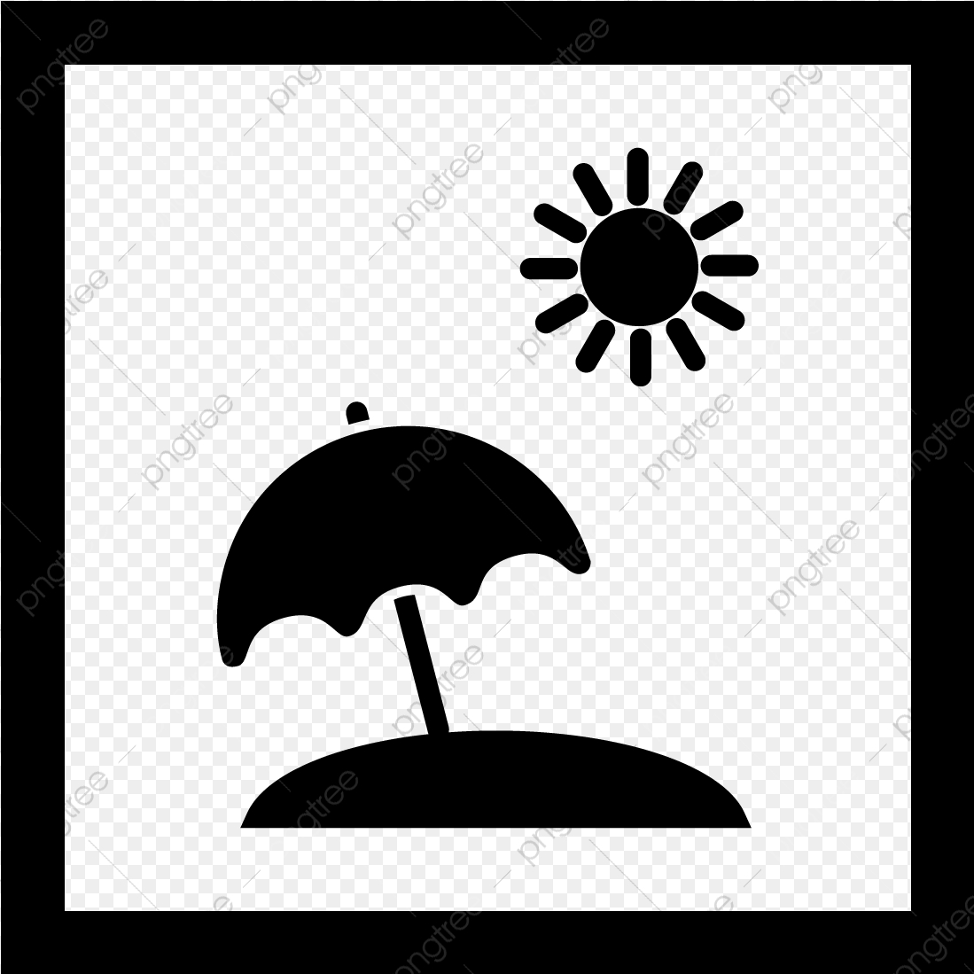 1099x1099 Vector Beach Umbrella Icon, Beach, Umbrella, Vacation Png