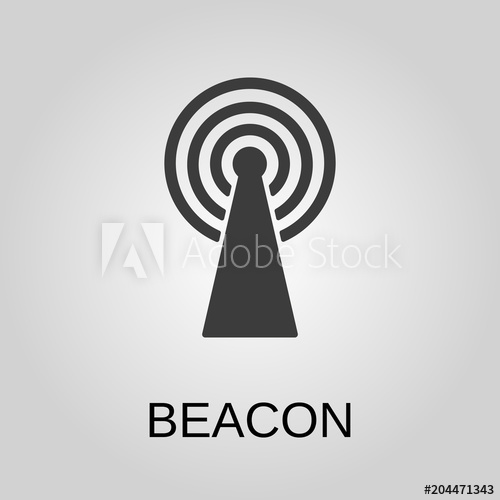 500x500 Beacon Icon Beacon Symbol Flat Design Stock