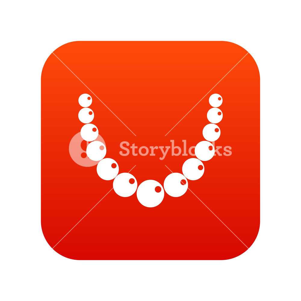Bead Icon Digital Red For Any Design Isolated On White Vector 1000x1000 Bead Icon Digital Red For Any Design Isolated On White Vector