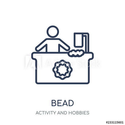 Bead Icon Bead Linear Symbol Design From Activity And Hobbies 500x500 Bead Icon Bead Linear Symbol Design From Activity And Hobbies