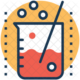 256x256 Chemical Beaker Icon Of Colored Outline Style