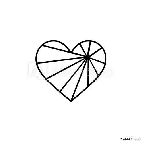 500x500 Heart With Light Beam Icon Element Of Valentine's Day Icon