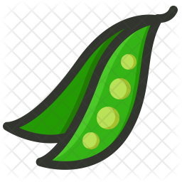 256x256 Bean Icon Of Colored Outline Style