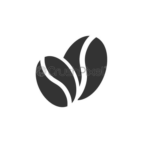 500x500 Coffee Bean Icon Graphic Design Template Vector, Stock Vector