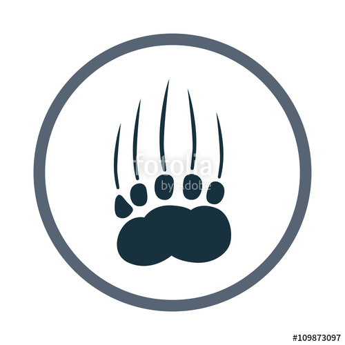 500x500 Bear Paw Print Icon Stock Image And Royalty Free Vector
