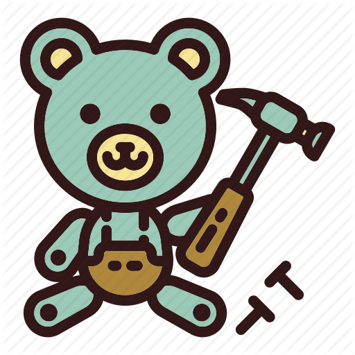 512x512 Bear, Builder, Building, Claw Hammer, Hammer, Teddy, Toy Icon