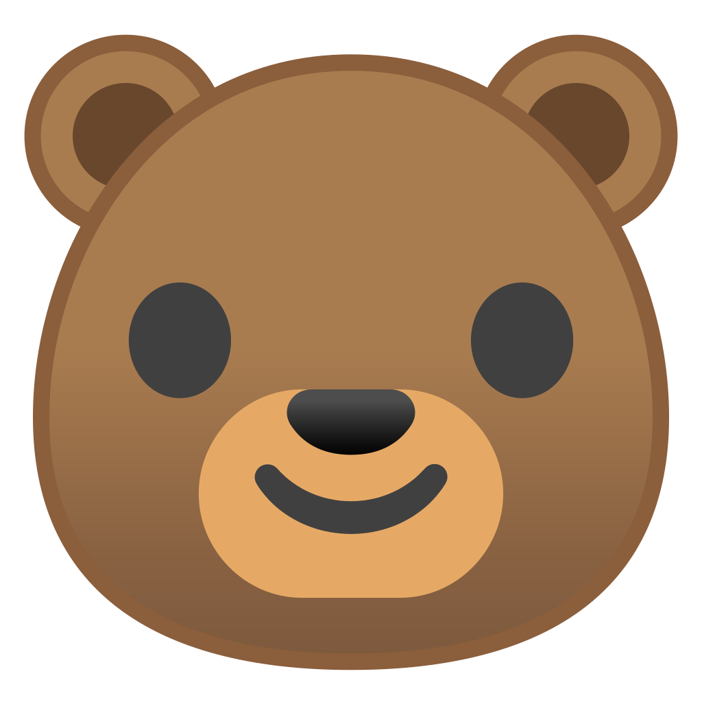 1024x1024 Bear Face Icon Noto Emoji Animals Nature Iconset Google