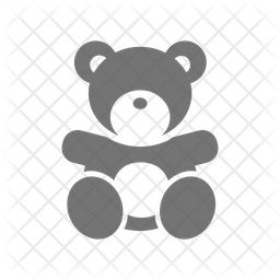 256x256 Teddy Bear Icon Of Glyph Style