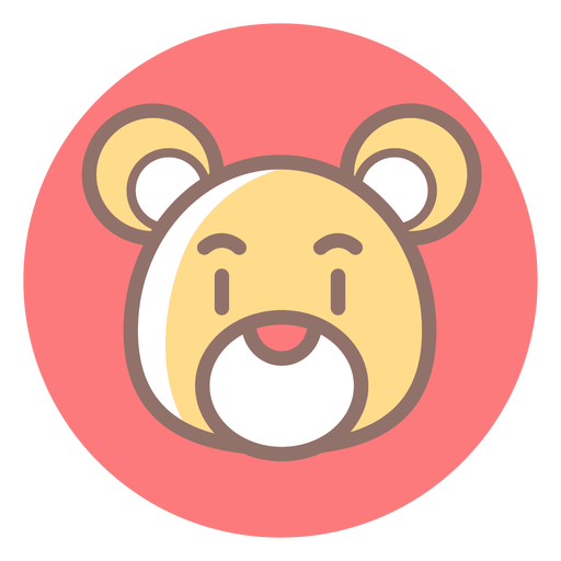 512x512 Teddy Bear Head Circle Icon