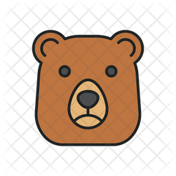 256x256 Bear Icon Of Colored Outline Style
