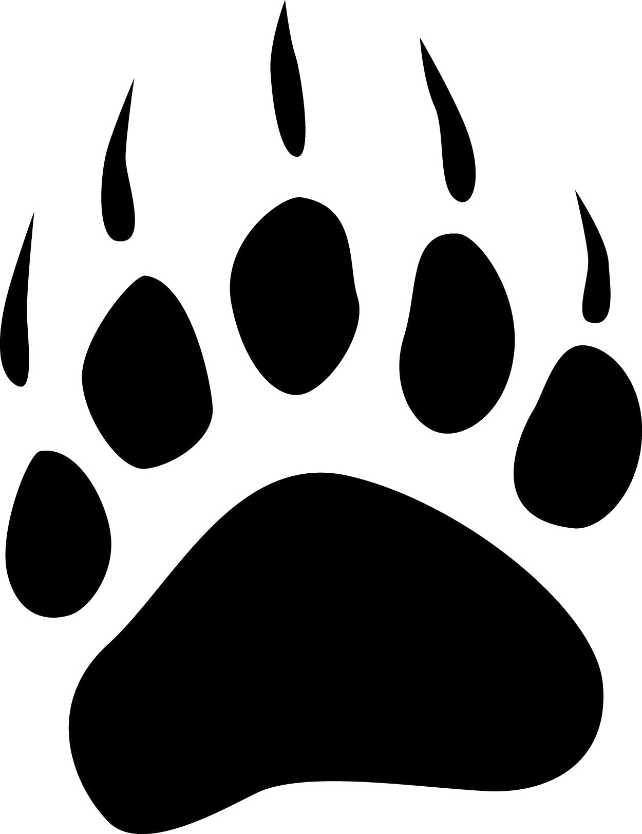 Bear Paw Print Clip Art 1250x1623 Bear Paw Print Clip Art