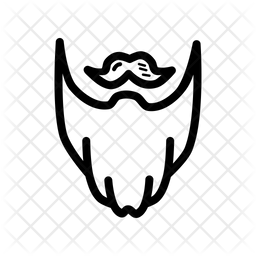 256x256 Beard Icon Of Doodle Style