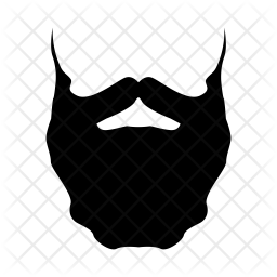 256x256 Beard Icon Of Glyph Style