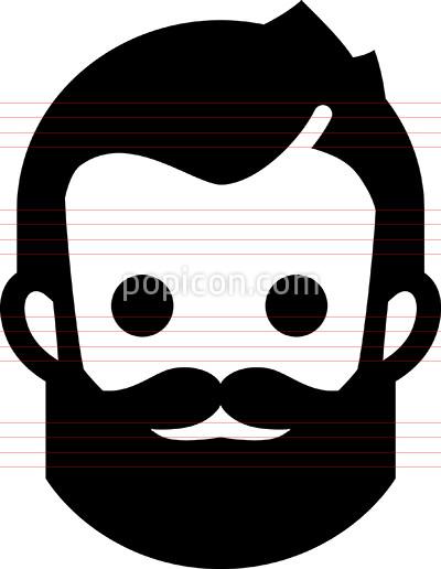 400x516 Hipster With Beard Icon