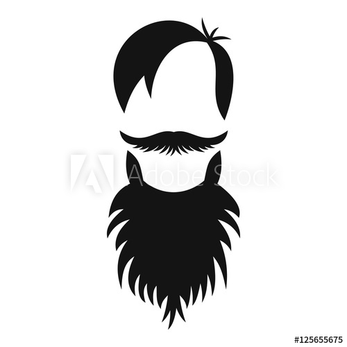 500x500 Male Avatar With Beard Icon Simple Illustration Of Male Avatar
