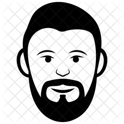 256x256 Beard Man Icon Of Glyph Style